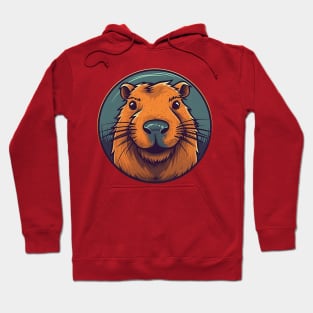 Positive orange capybara Hoodie